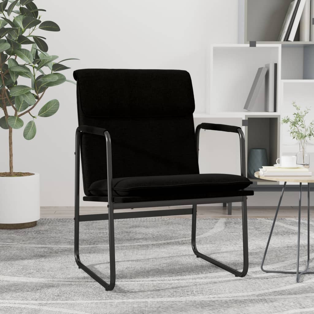 Lounge Chair Black 55x64x80 cm Fabric