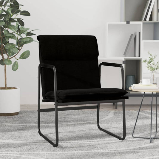 Lounge Chair Black 55x64x80 cm Fabric