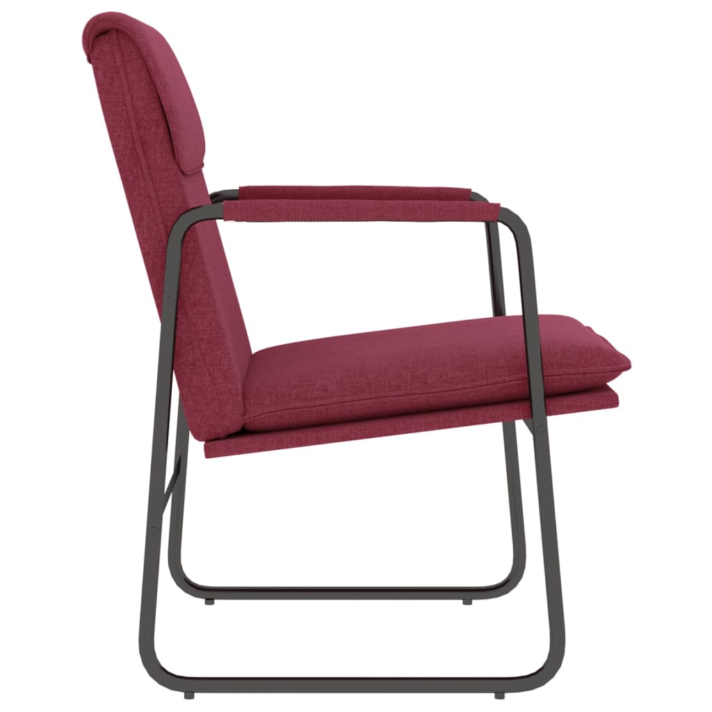 Lounge Chair Wine Red 55x64x80 cm Fabric