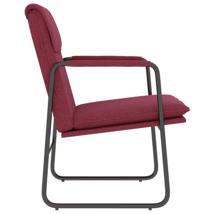 Lounge Chair Wine Red 55x64x80 cm Fabric