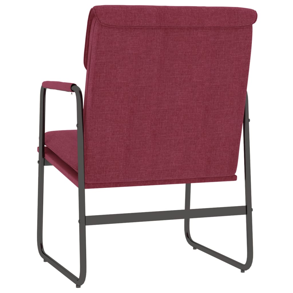 Lounge Chair Wine Red 55x64x80 cm Fabric