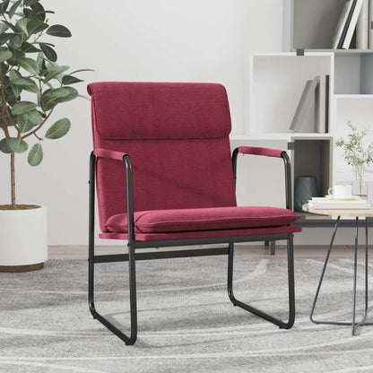 Lounge Chair Wine Red 55x64x80 cm Fabric