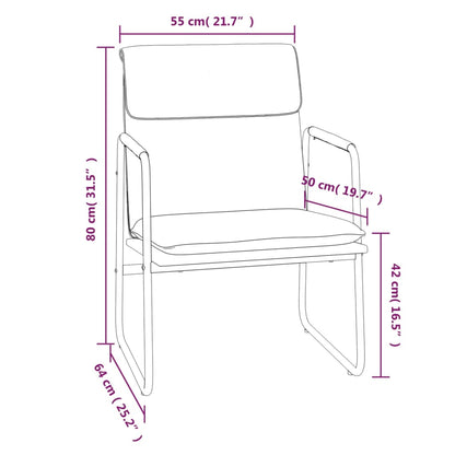 Lounge Chair Dark Green 55x64x80 cm Fabric
