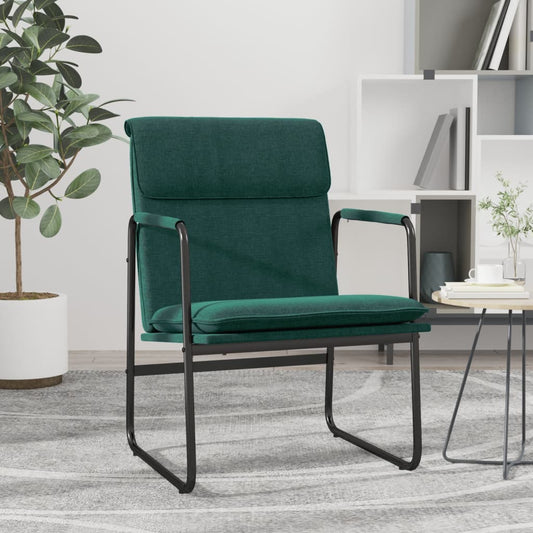 Lounge Chair Dark Green 55x64x80 cm Fabric