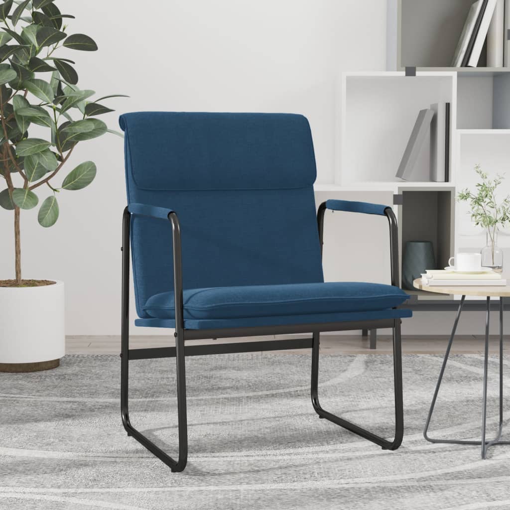 Lounge Chair Blue 55x64x80 cm Fabric