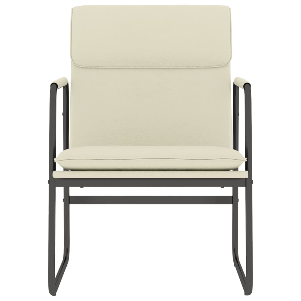 Lounge Chair Cream 55x64x80 cm Faux Leather