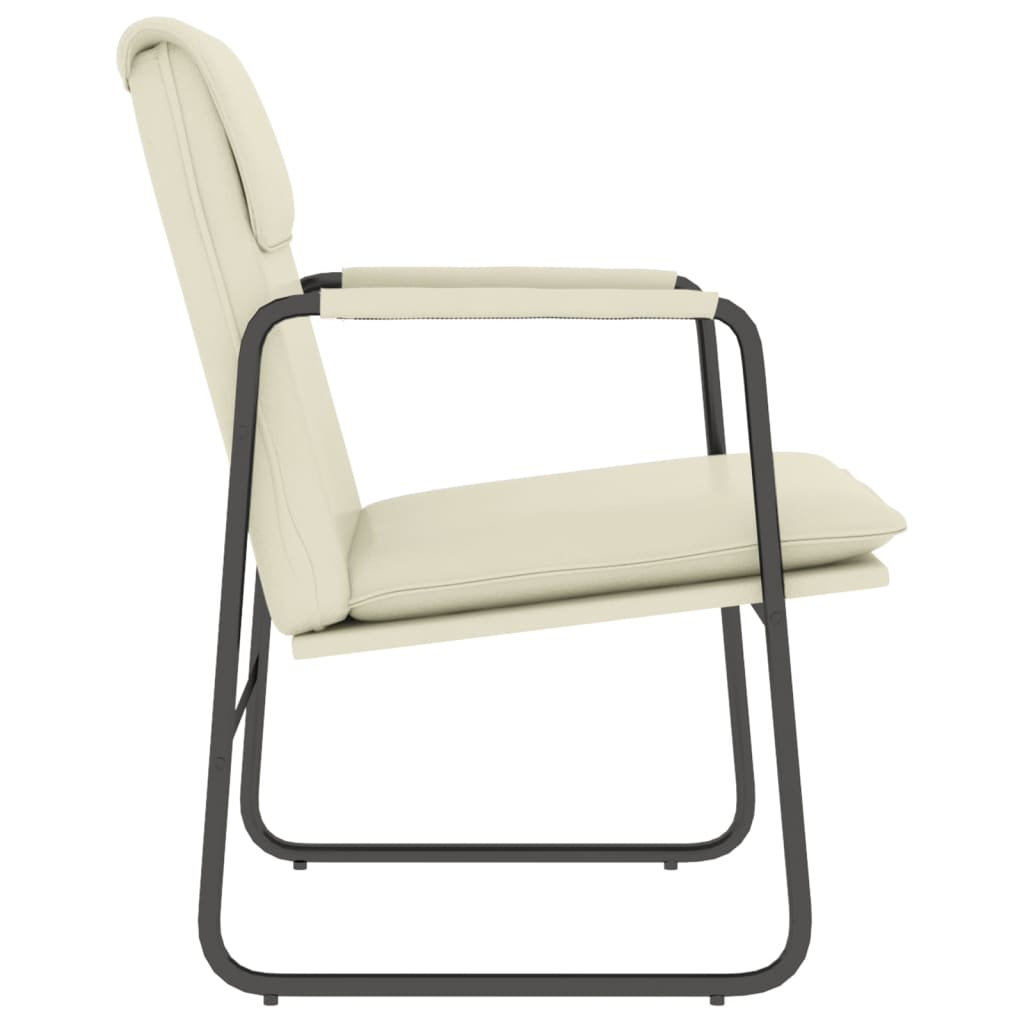 Lounge Chair Cream 55x64x80 cm Faux Leather