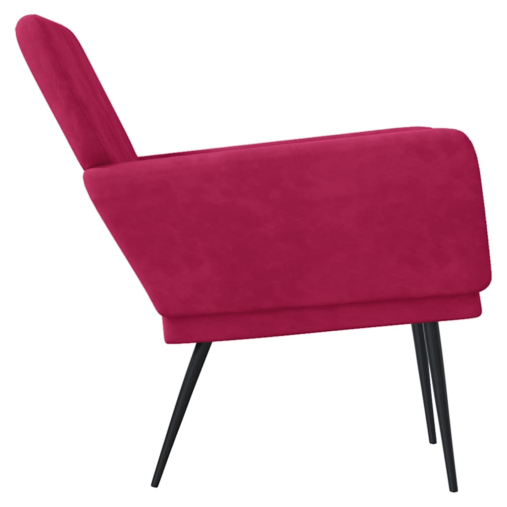 Armchair Wine Red 62x79x79 cm Velvet