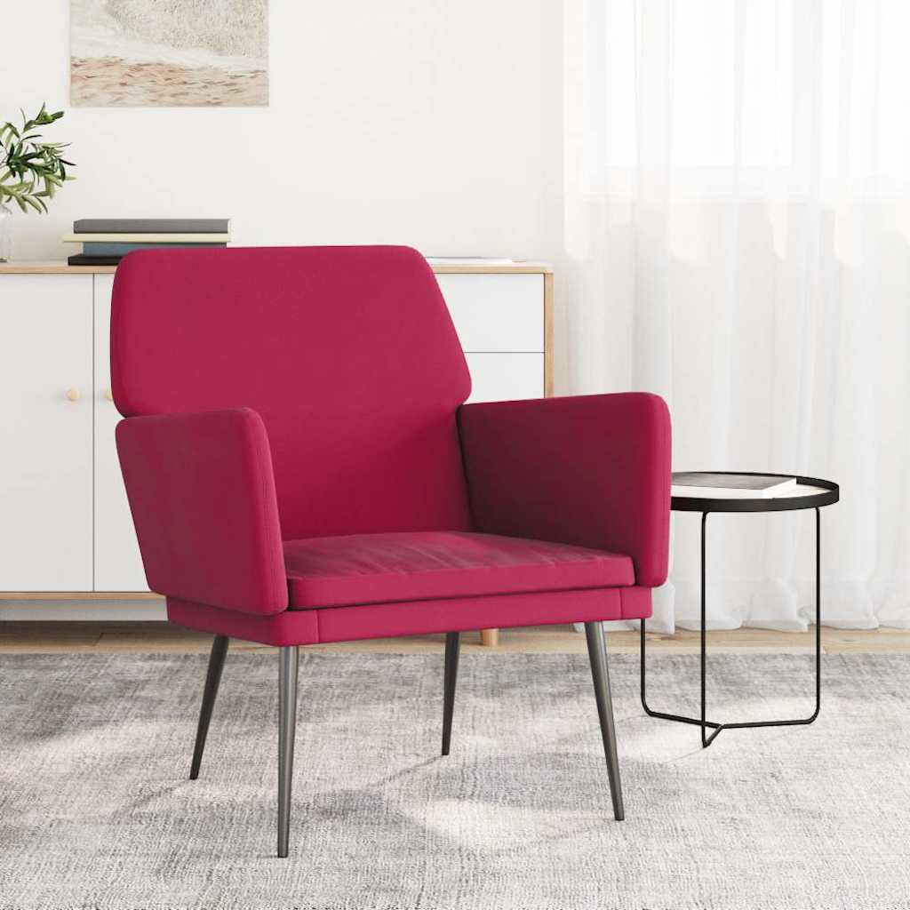 Armchair Wine Red 62x79x79 cm Velvet