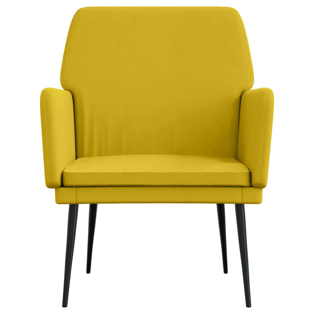 Armchair Yellow 62x79x79 cm Velvet