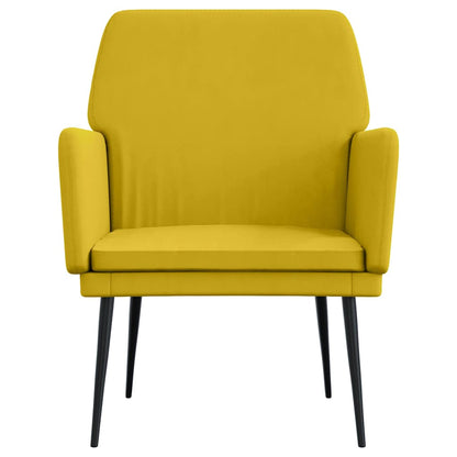 Armchair Yellow 62x79x79 cm Velvet