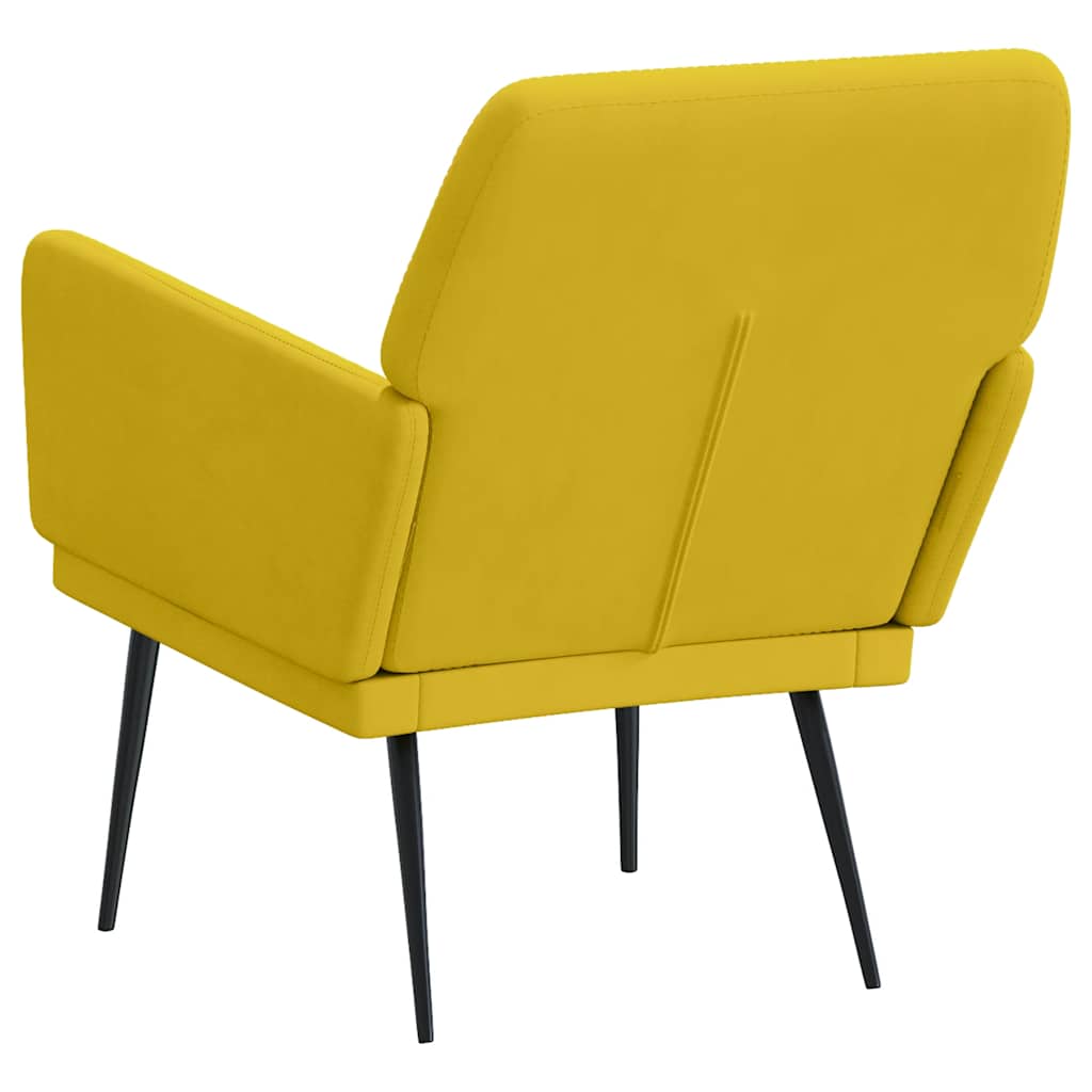 Armchair Yellow 62x79x79 cm Velvet