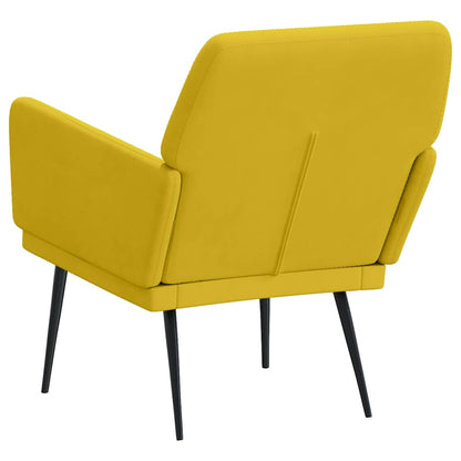 Armchair Yellow 62x79x79 cm Velvet