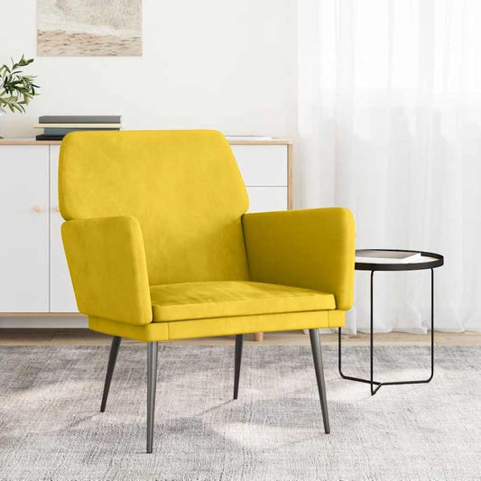 Armchair Yellow 62x79x79 cm Velvet