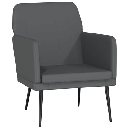 Armchair Grey 61x78x80 cm Faux Leather
