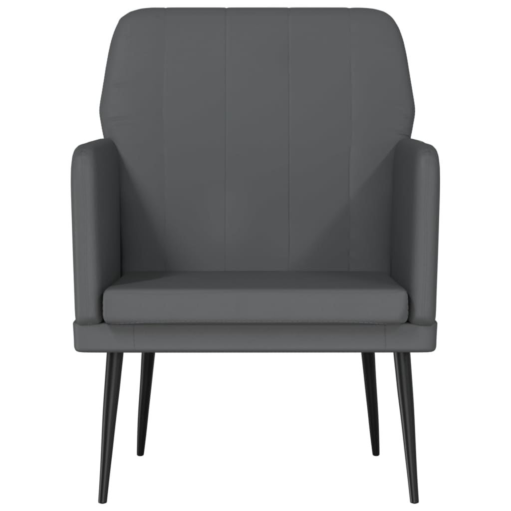 Armchair Grey 61x78x80 cm Faux Leather