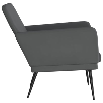 Armchair Grey 61x78x80 cm Faux Leather