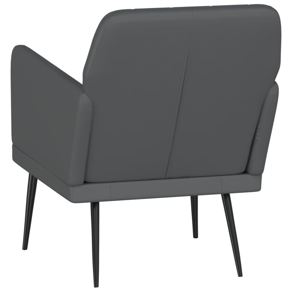 Armchair Grey 61x78x80 cm Faux Leather