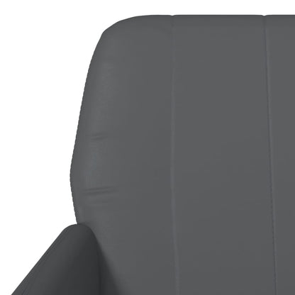 Armchair Grey 61x78x80 cm Faux Leather