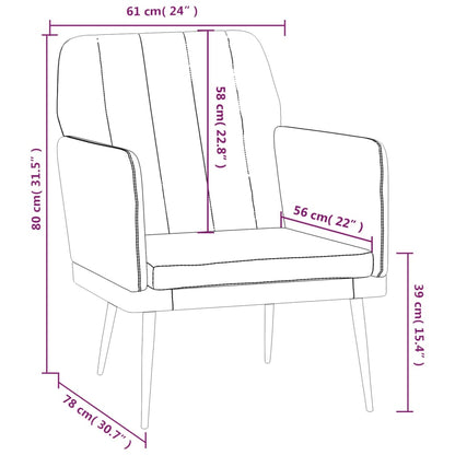 Armchair Grey 61x78x80 cm Faux Leather