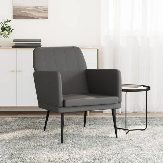 Armchair Grey 61x78x80 cm Faux Leather