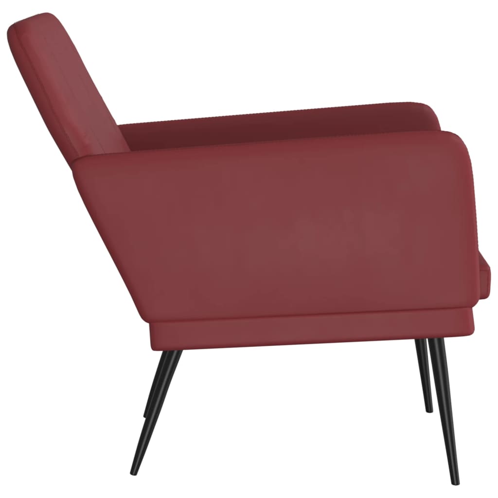 Armchair Wine Red 61x78x80 cm Faux Leather