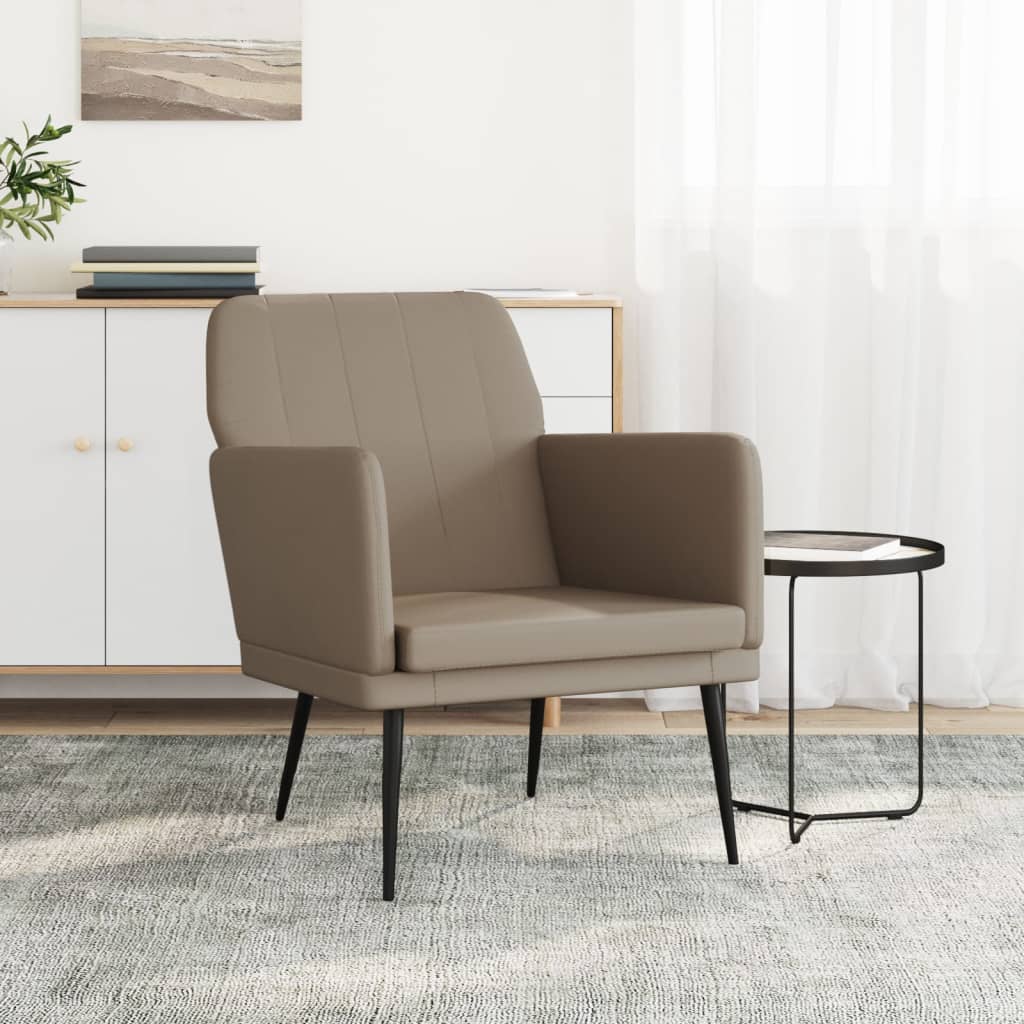 Armchair Cappuccino 61x78x80 cm Faux Leather