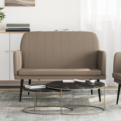 Bench Cappuccino 107x80x81 cm Faux Leather