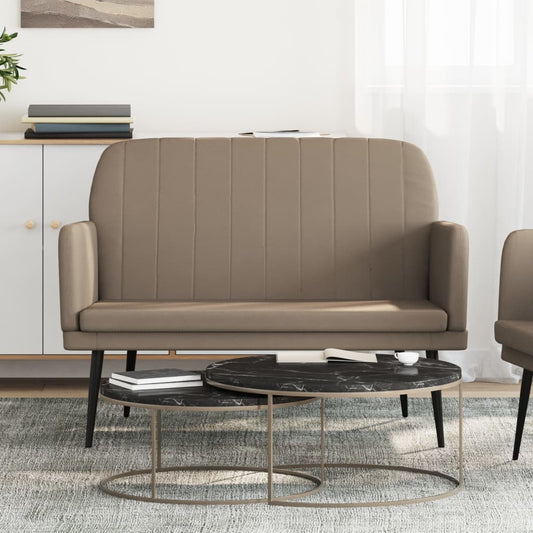 Bench Cappuccino 107x80x81 cm Faux Leather