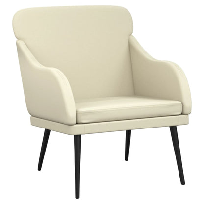Armchair Cream 63x76x80 cm Faux Leather