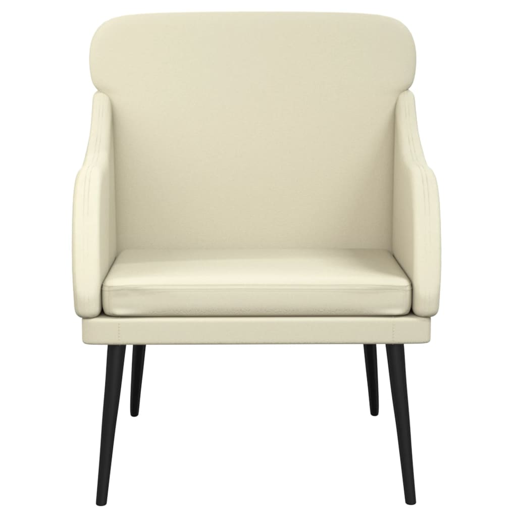 Armchair Cream 63x76x80 cm Faux Leather