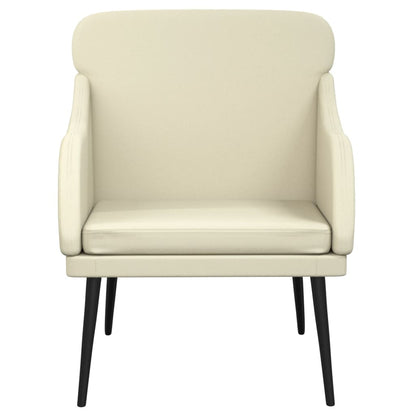 Armchair Cream 63x76x80 cm Faux Leather