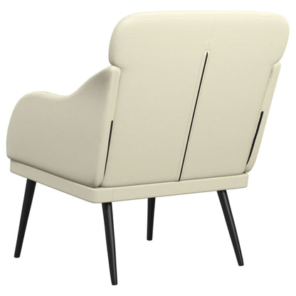 Armchair Cream 63x76x80 cm Faux Leather