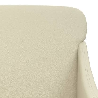 Armchair Cream 63x76x80 cm Faux Leather