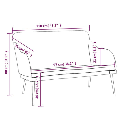 Bench Pink 110x76x80 cm Velvet