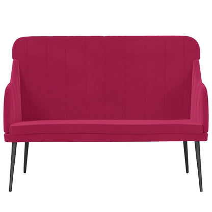 Bench Wine Red 110x76x80 cm Velvet
