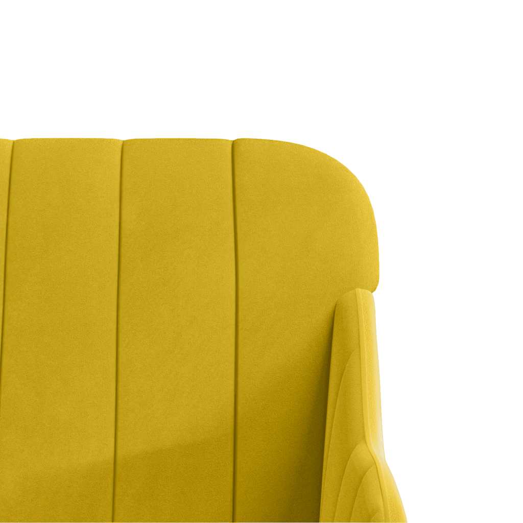 Bench Yellow 110x76x80 cm Velvet