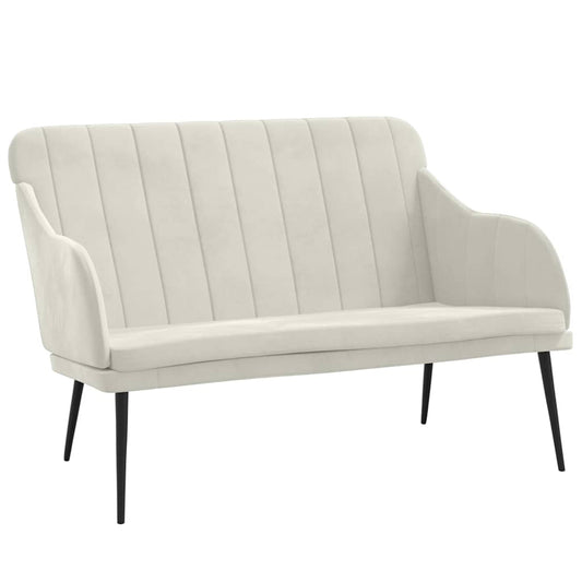 Bench Cream 110x76x80 cm Velvet