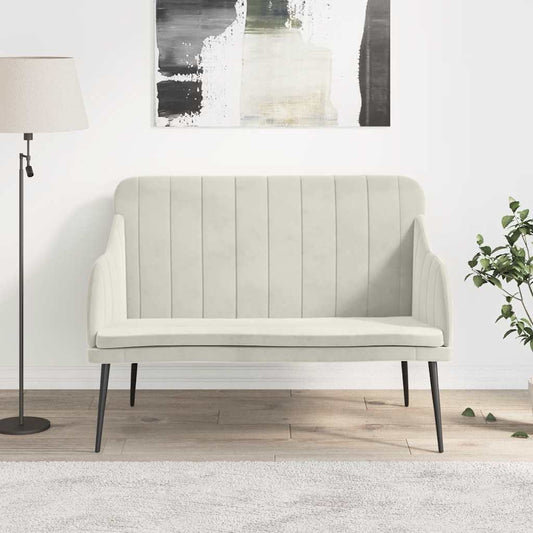 Bench Cream 110x76x80 cm Velvet