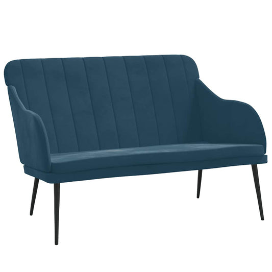 Bench Blue 110x76x80 cm Velvet