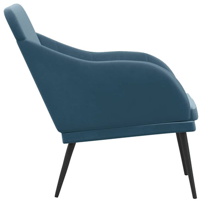 Bench Blue 110x76x80 cm Velvet