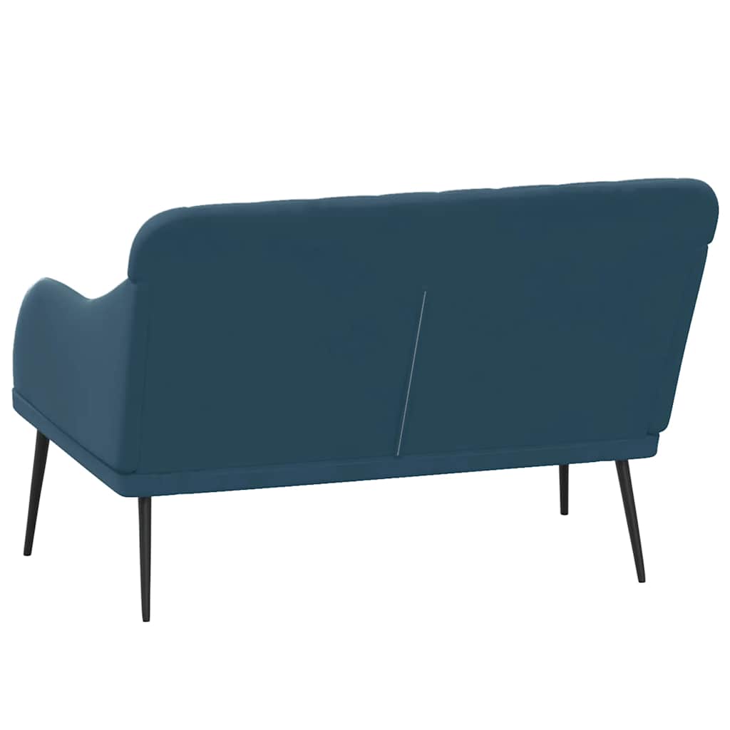 Bench Blue 110x76x80 cm Velvet