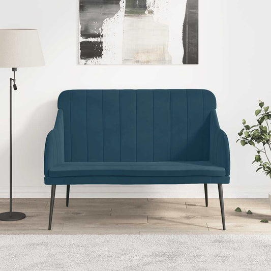 Bench Blue 110x76x80 cm Velvet