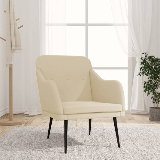 Armchair Cream 63x76x80 cm Fabric