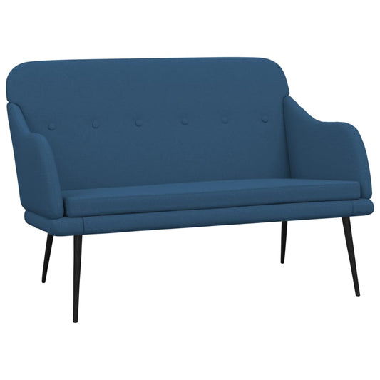 Bench Blue 110x76x80 cm Fabric