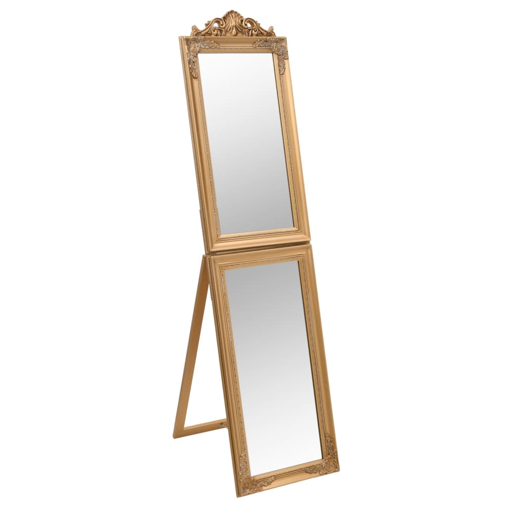 Free-Standing Mirror Gold 40x160 cm