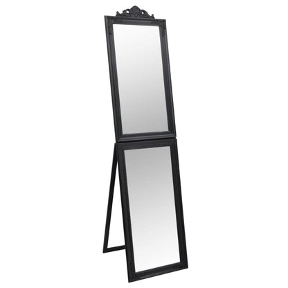 Free-Standing Mirror Black 40x160 cm