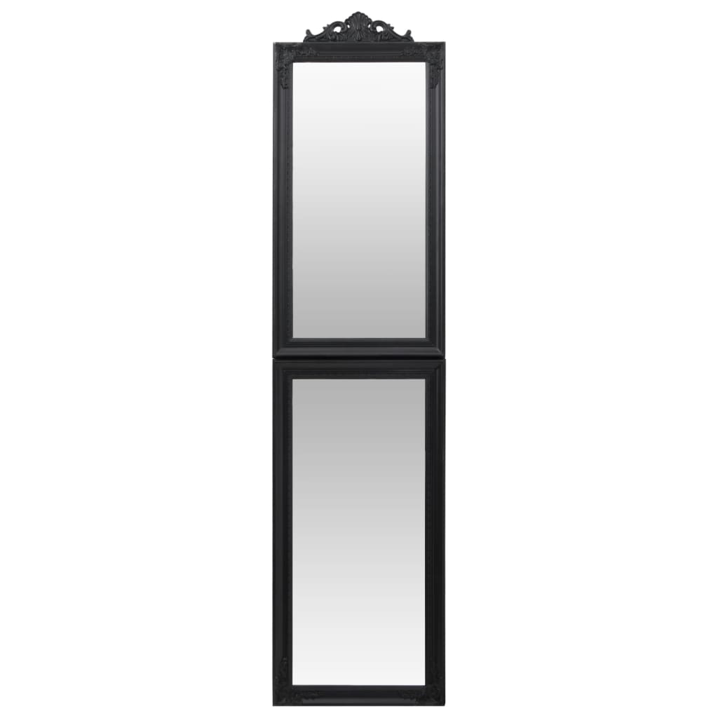 Free-Standing Mirror Black 40x160 cm