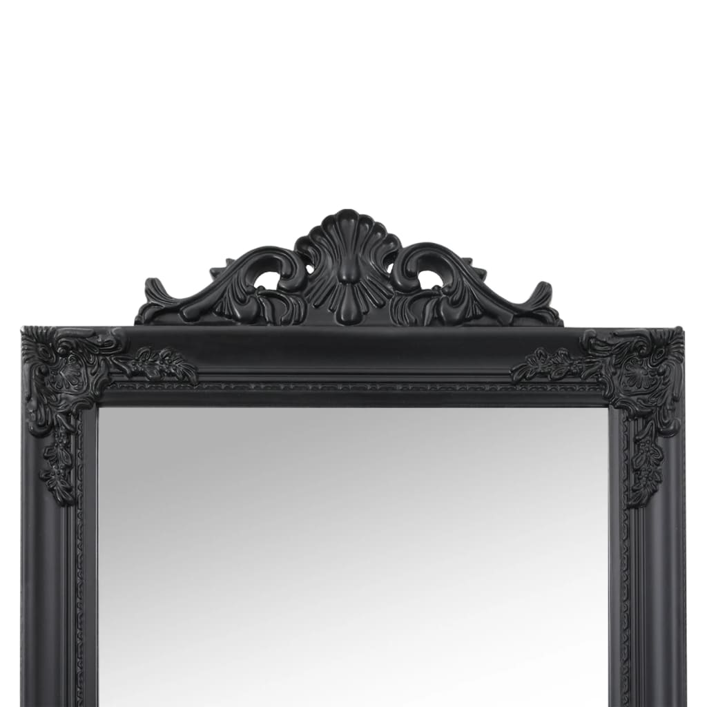 Free-Standing Mirror Black 40x160 cm