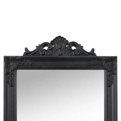 Free-Standing Mirror Black 40x160 cm